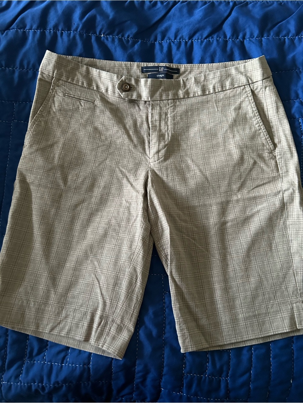 GAP Beige Plaid Straight Women's Shorts